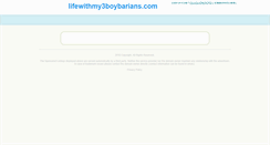 Desktop Screenshot of lifewithmy3boybarians.com