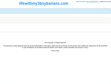 Tablet Screenshot of lifewithmy3boybarians.com